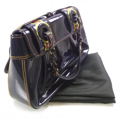 Fendi Patent Flower B Bag Blue 3 of 12