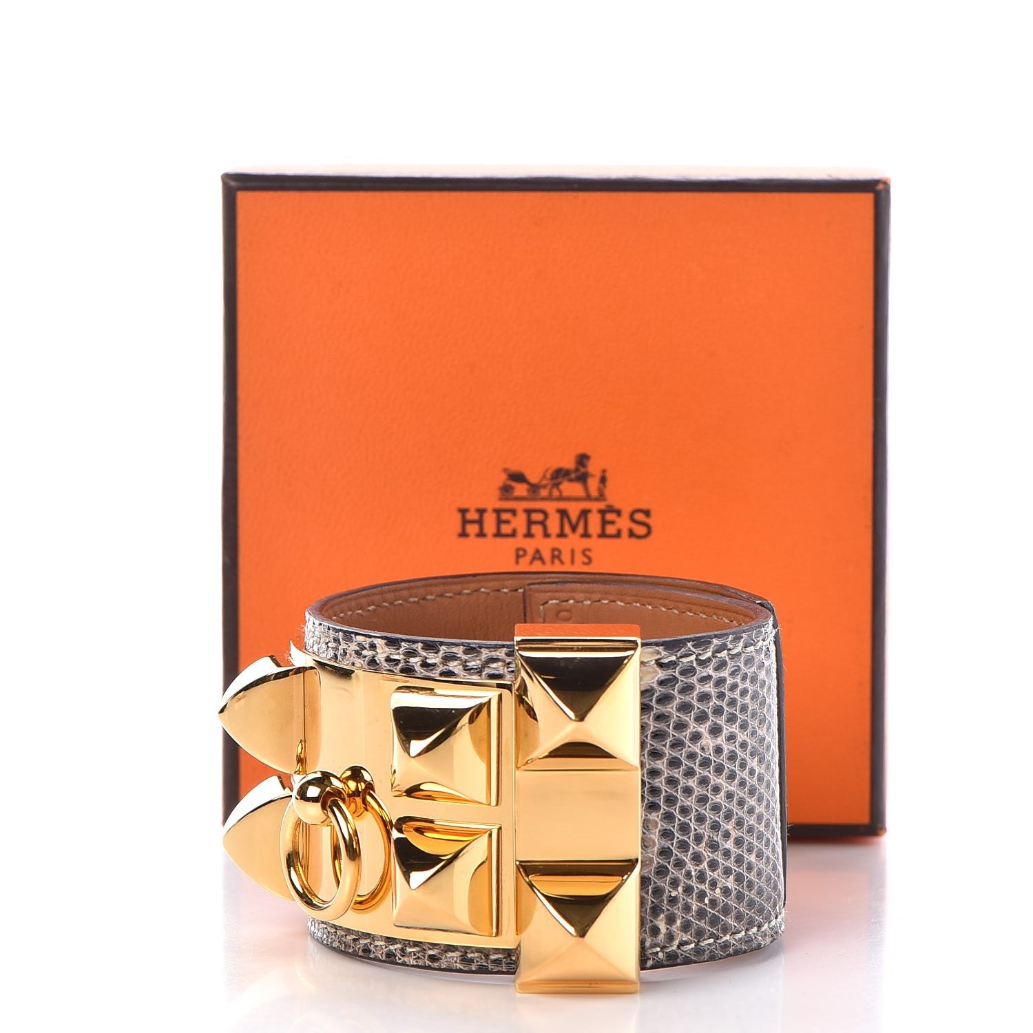 Hermes Lizard Collier De Chien CDC Bracelet S Ombre 9 of 9