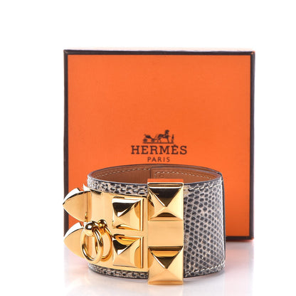 Hermes Lizard Collier De Chien CDC Bracelet S Ombre 9 of 9
