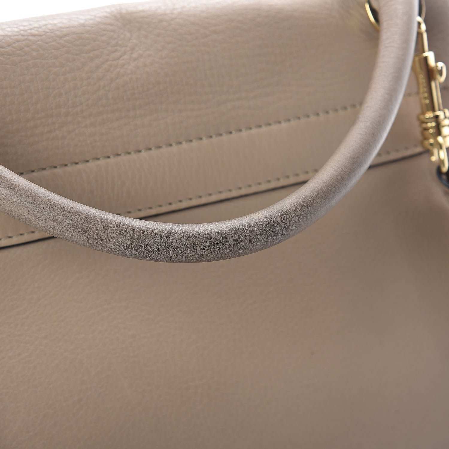 Celine Drummed Calfskin Suede Medium Trapeze Dune 8 of 10