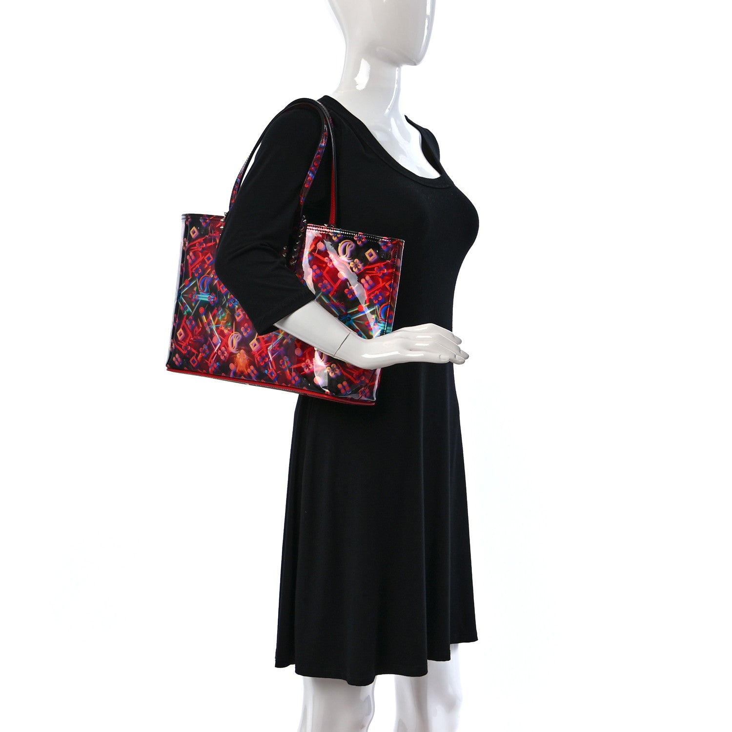 Christian Louboutin Patent Calfskin Small Discolaser Cabata Tote Multicolor 2 of 11