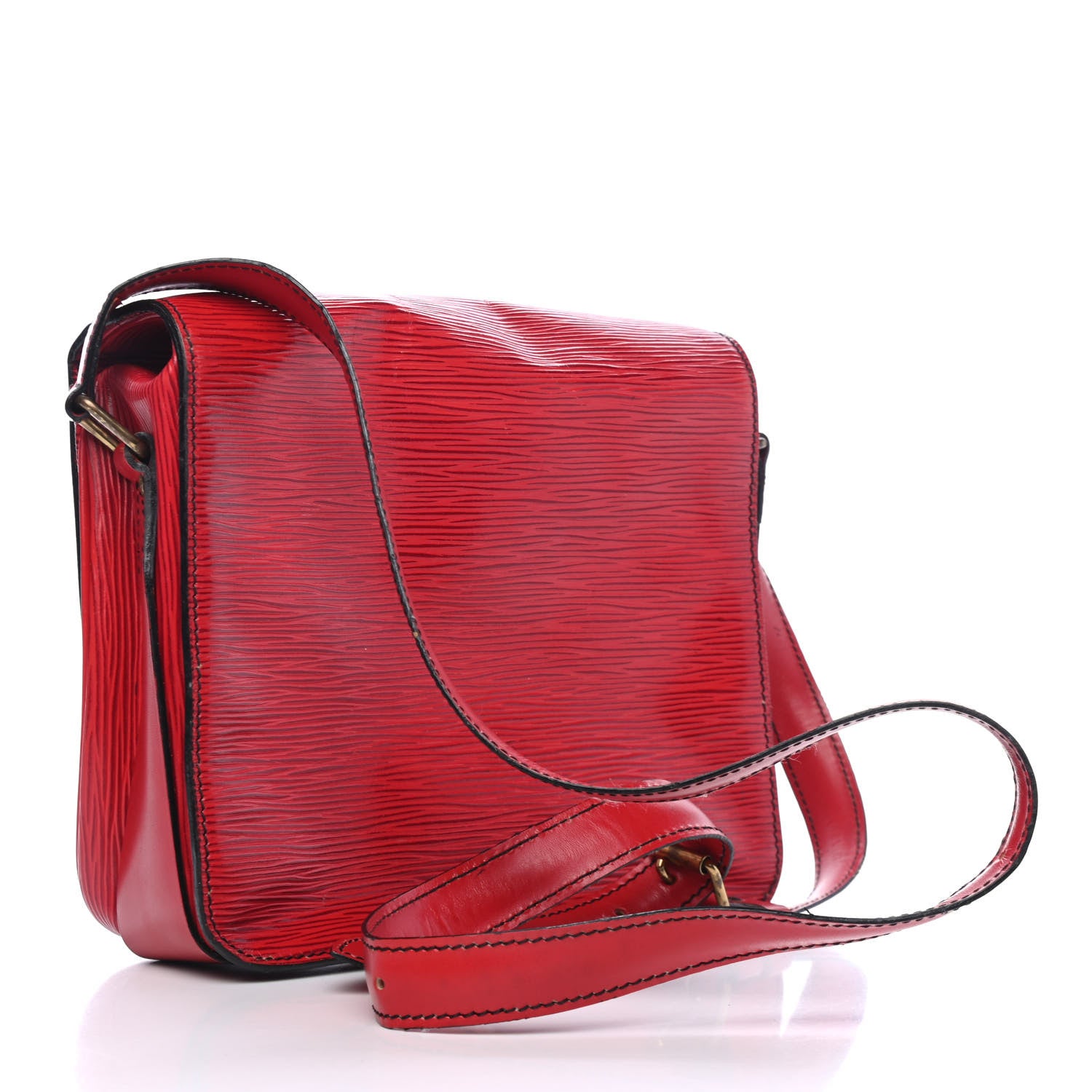 Louis Vuitton Epi Cartouchiere 22 Red 2 of 5