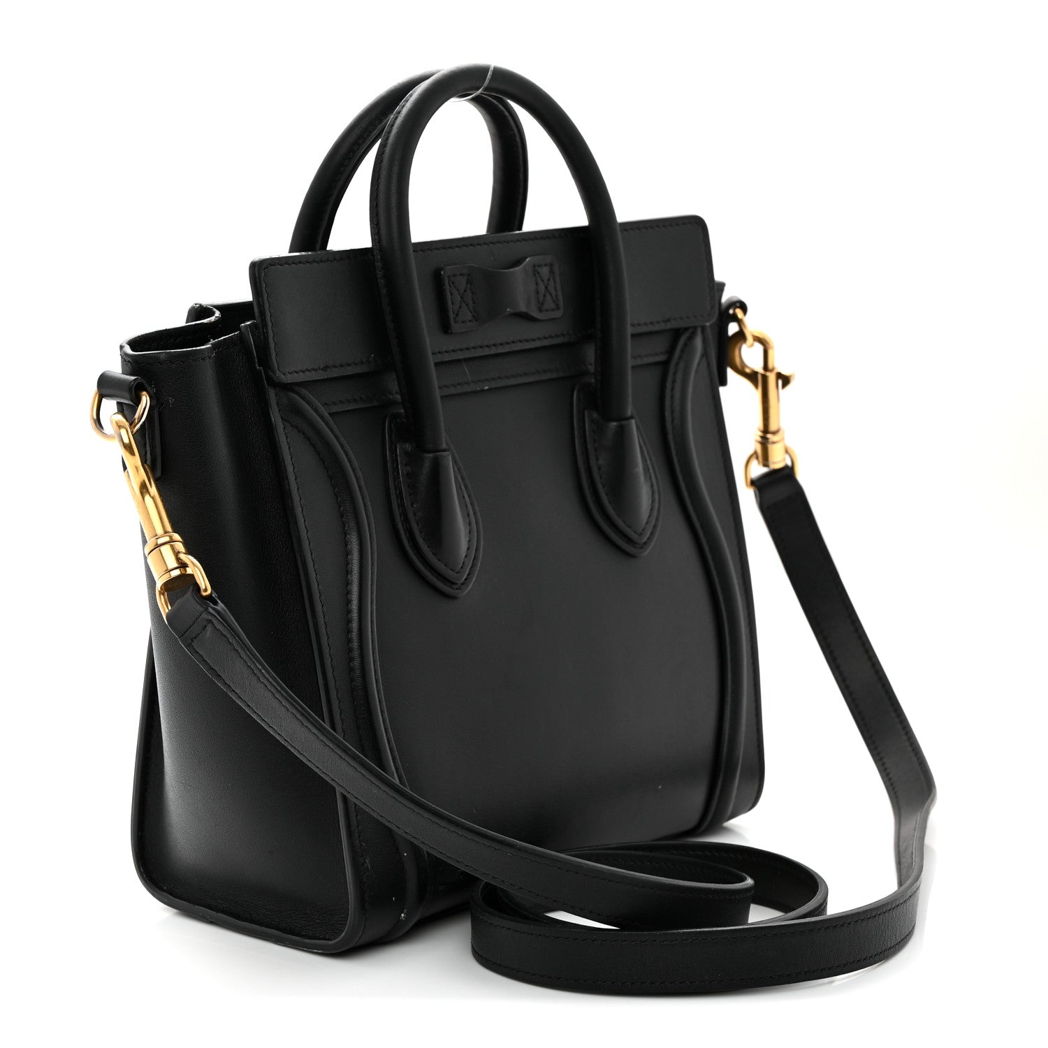 Celine Smooth Calfskin Nano Luggage Black 3 of 17