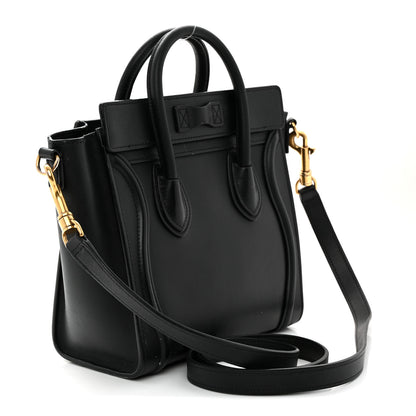 Celine Smooth Calfskin Nano Luggage Black 3 of 17