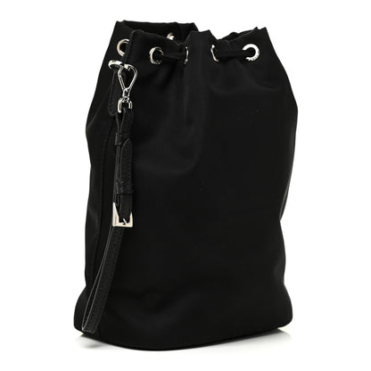 Prada Saffiano Tessuto Nylon Vela Bucket Wristlet Black 3 of 10