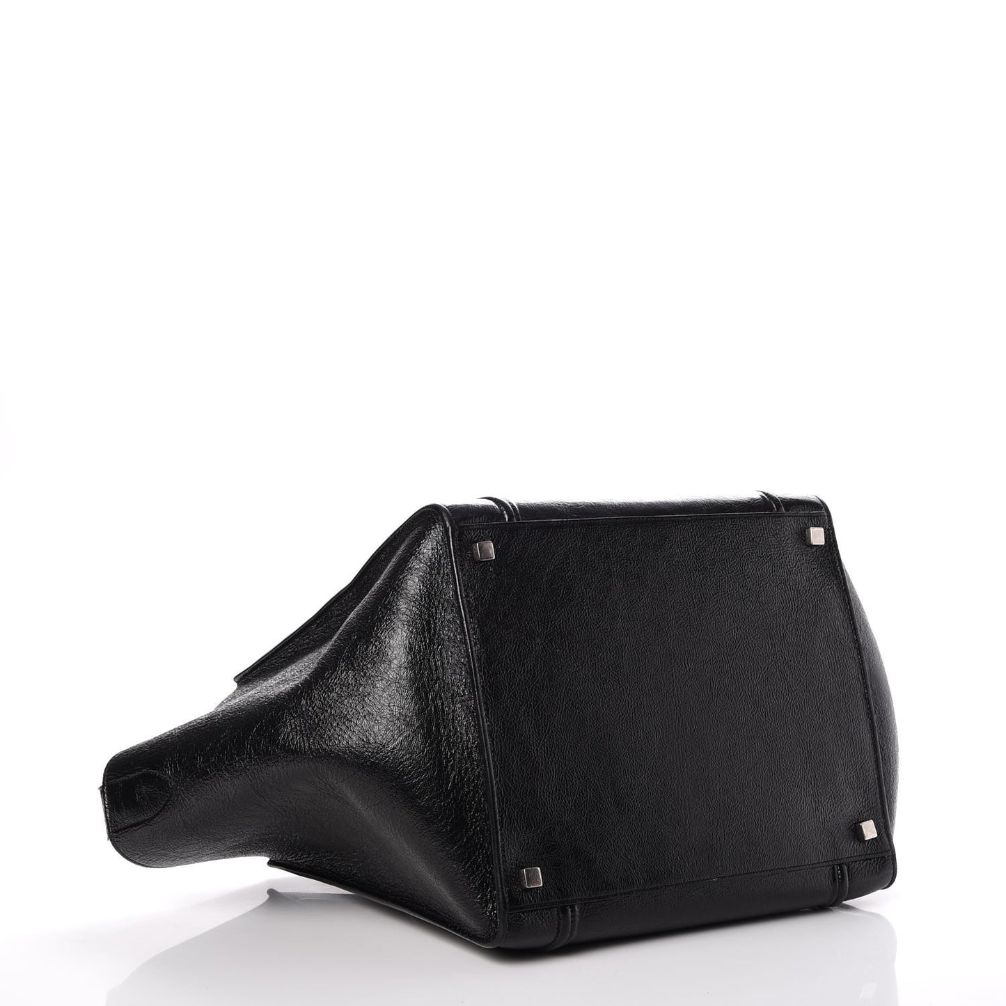Shiny Goatskin Medium Phantom Luggage Black