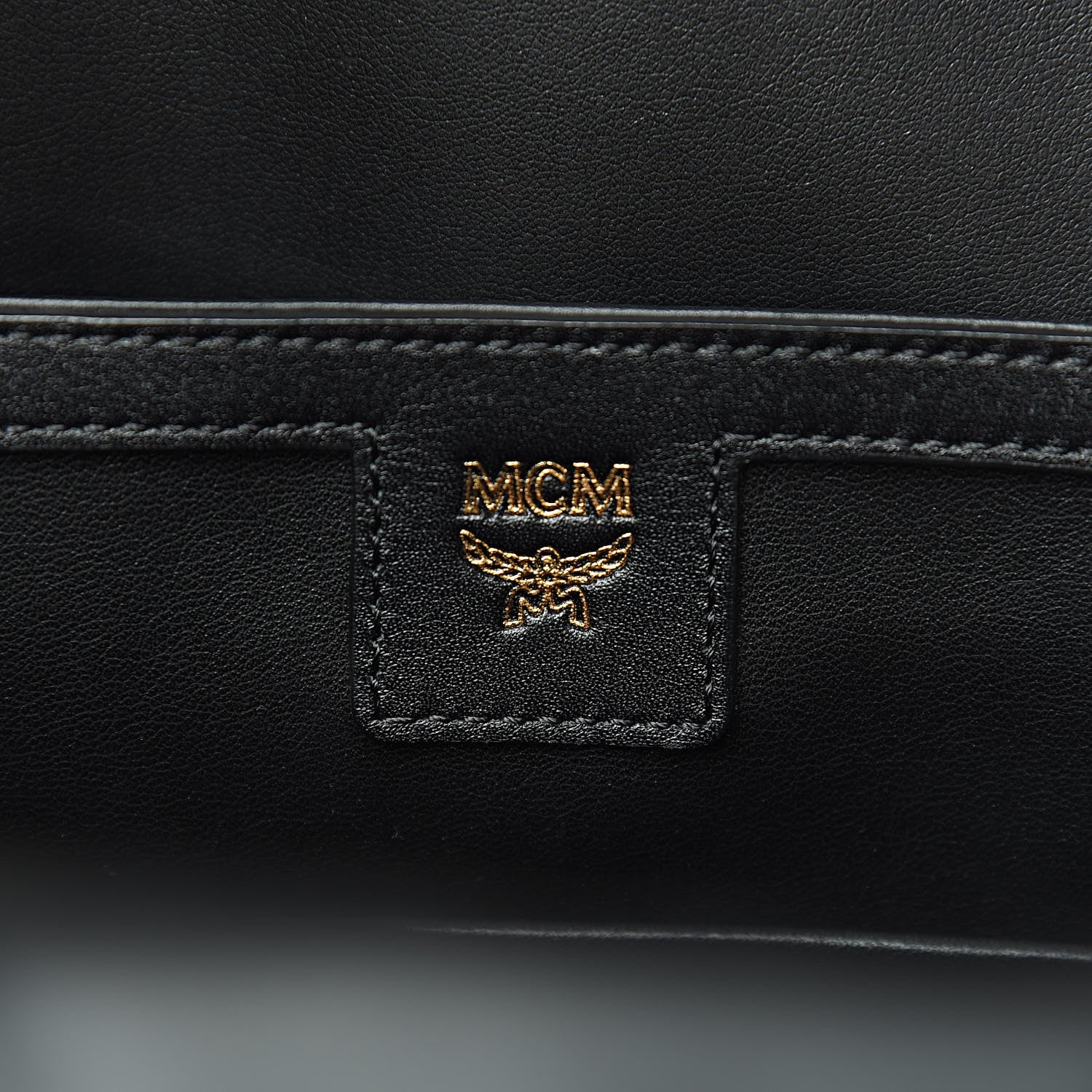 MCM Visetos Small Stark Logo Stripe Backpack Cognac Red 6 of 10