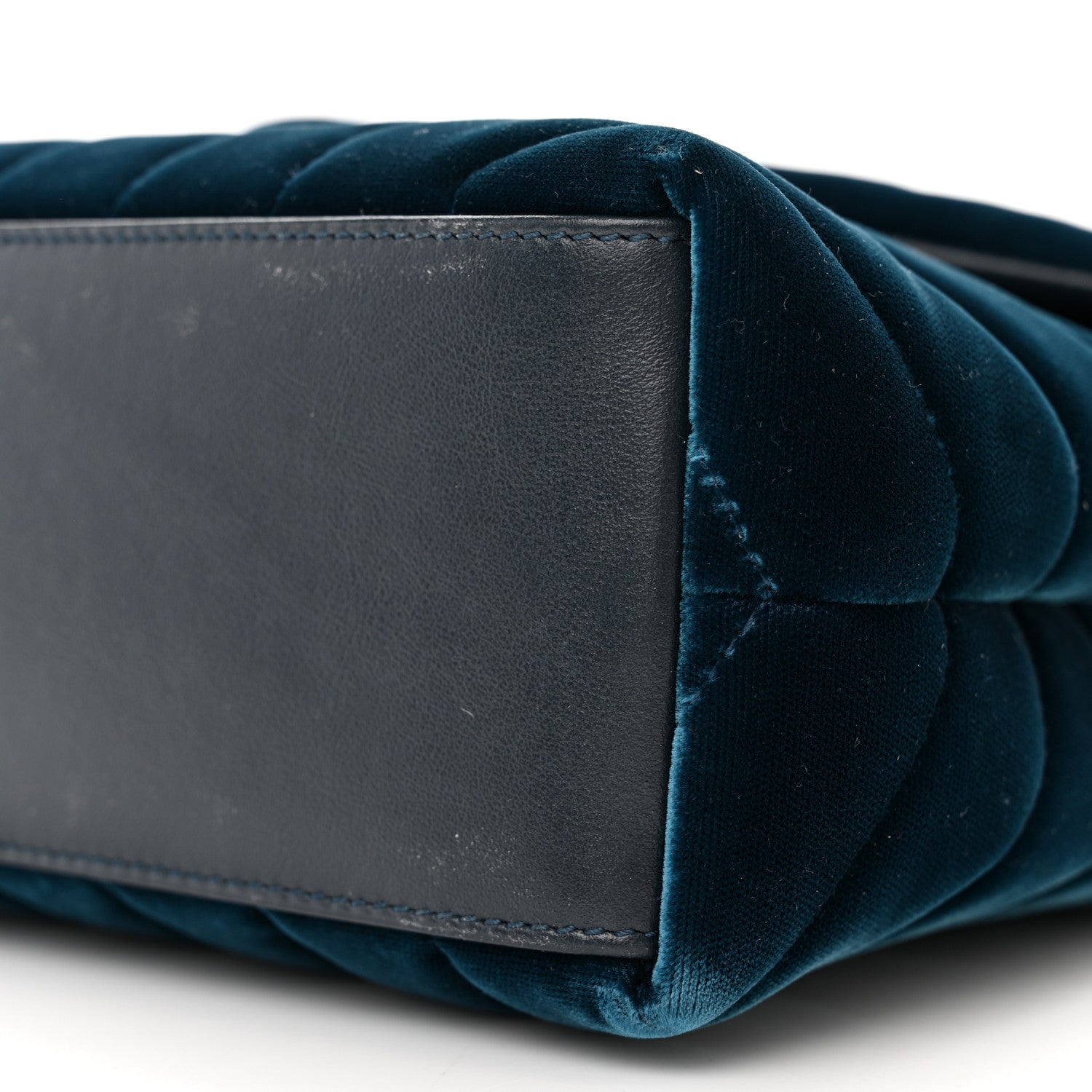 Saint Laurent Velvet Y Quilted Monogram Small Loulou Chain Satchel Medium Blue 10 of 14
