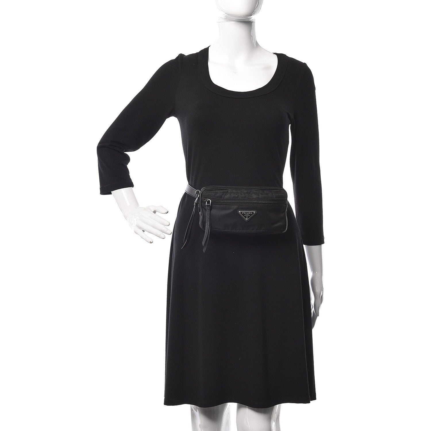 Prada Re-Nylon Saffiano Belt Bag L Black 2 of 10
