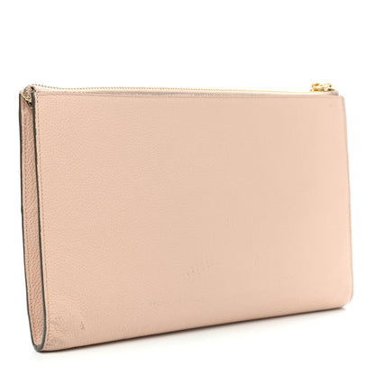 Chloe Grained Calfskin Joe Clutch Cement Pink 3 of 11