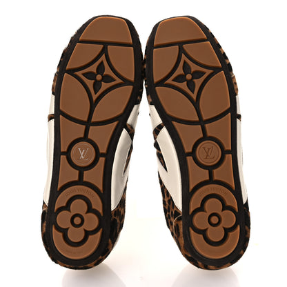 Louis Vuitton Calfskin Pony Hair Leopard LV Sneakerina 41 Brown 7 of 12