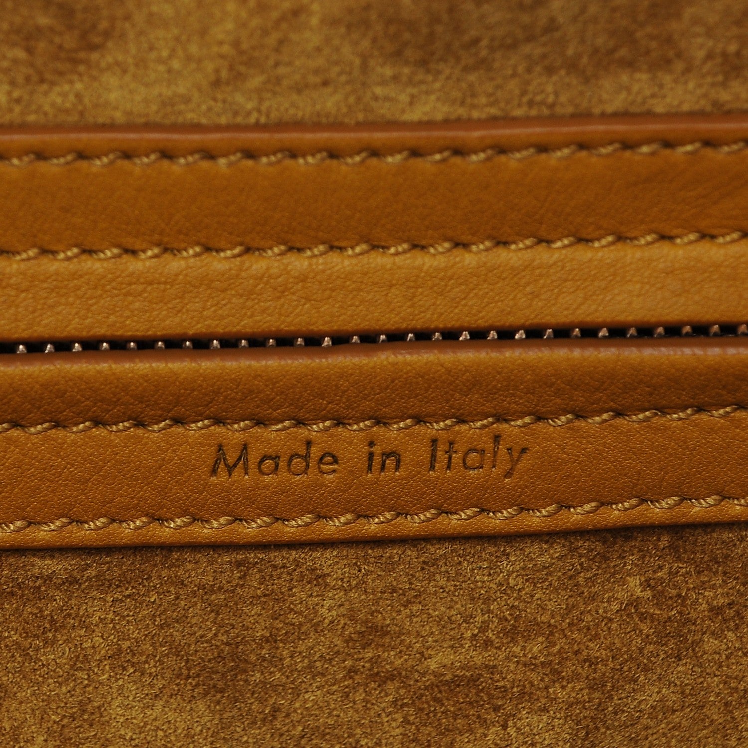 Celine Supple Calfskin Medium Phantom Luggage Curry 7 of 9