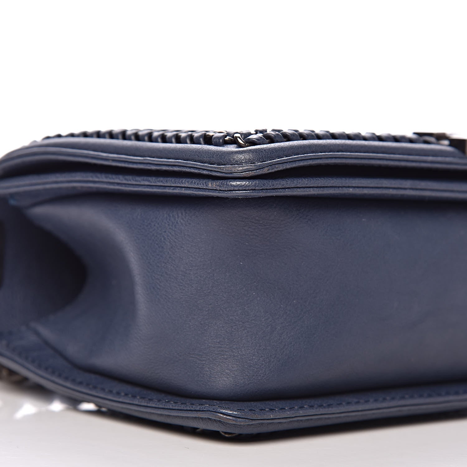 Chanel Calfskin Quilted Medium Top Handle Boy Flap Blue 9 of 11