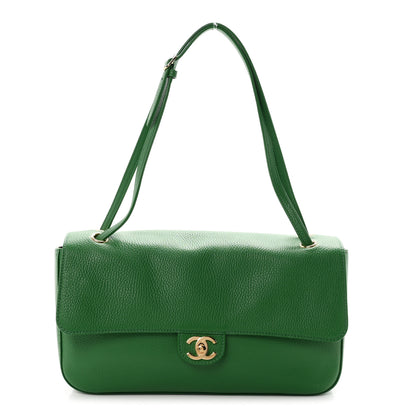 Chanel Grained Calfskin Small Souplissimo Maxi Flap Green 1 of 11