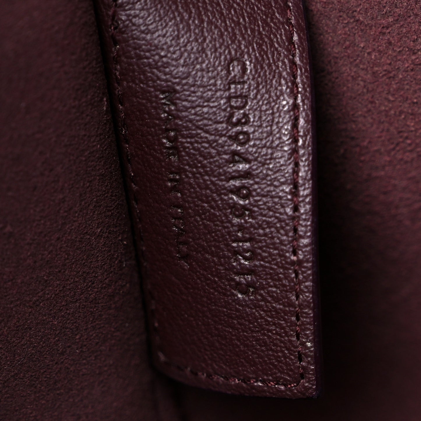 Calfskin Large Shopping Tote Old Bordeaux