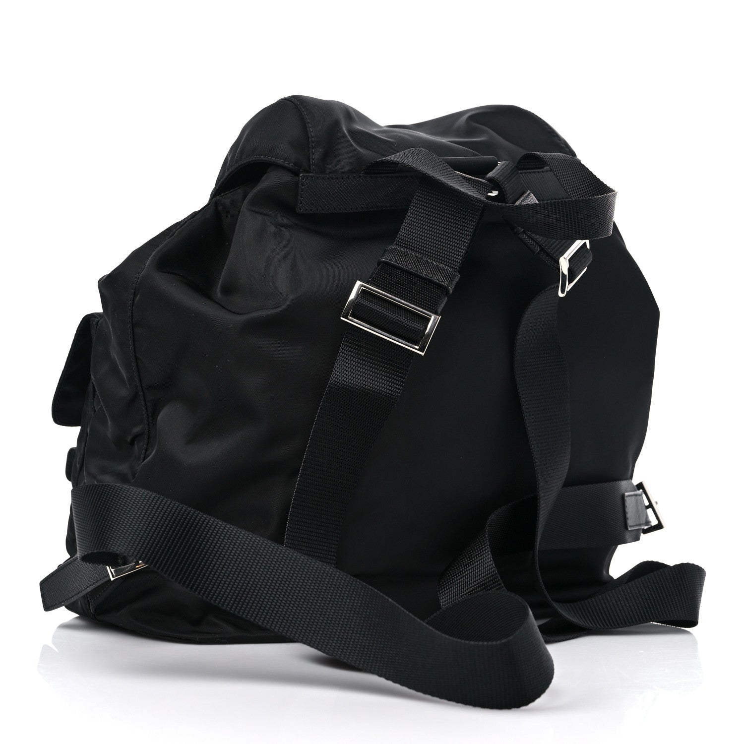 Prada Nylon Vela Saffiano Medium Backpack Black 3 of 8