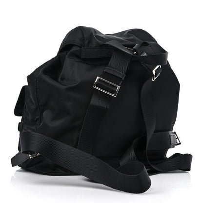Prada Nylon Vela Saffiano Medium Backpack Black 3 of 8