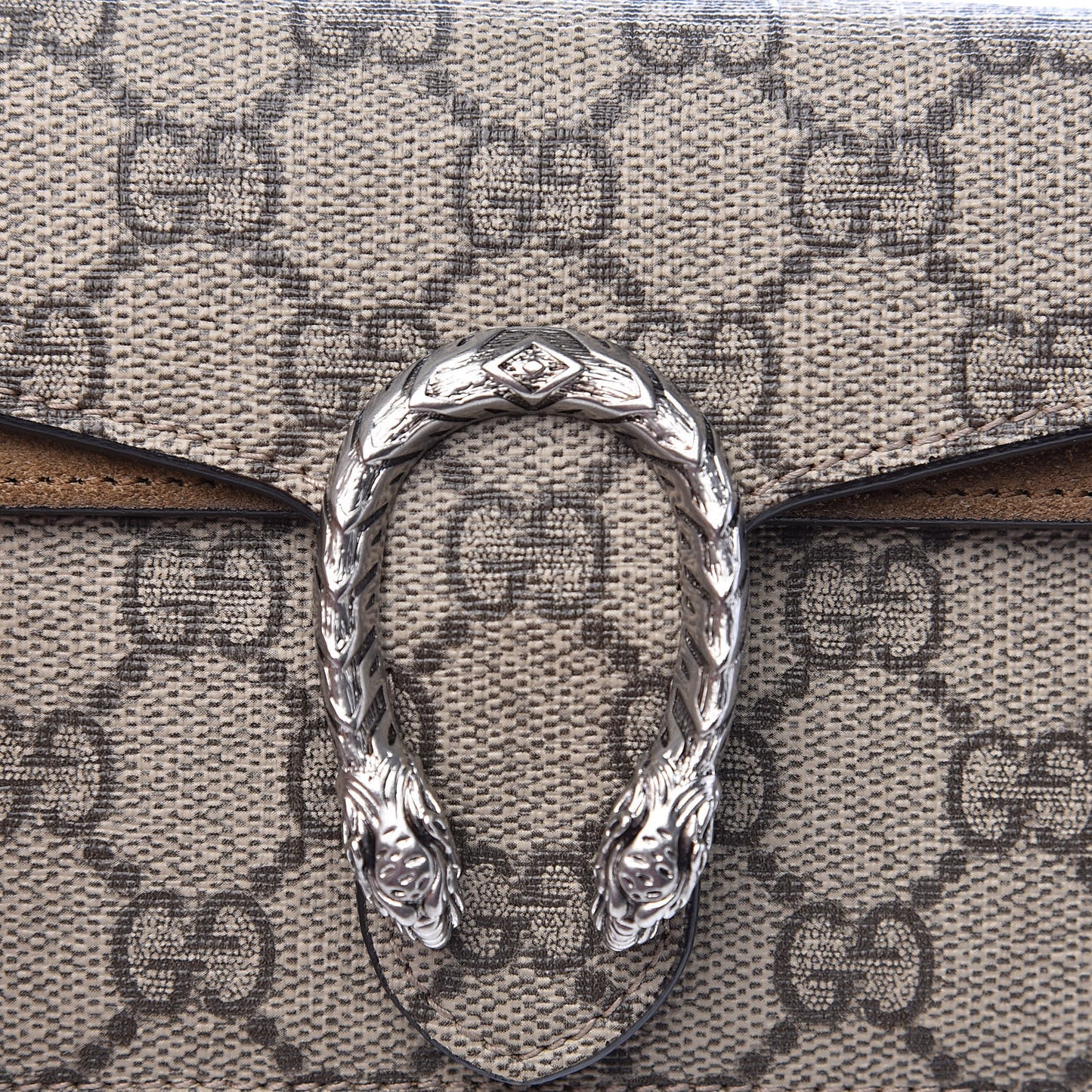 GG Supreme Monogram Super Mini Dionysus Shoulder Bag Taupe