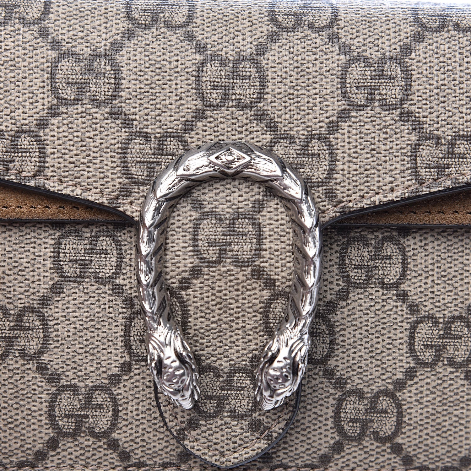 Gucci GG Supreme Monogram Super Mini Dionysus Shoulder Bag Taupe 7 of 12