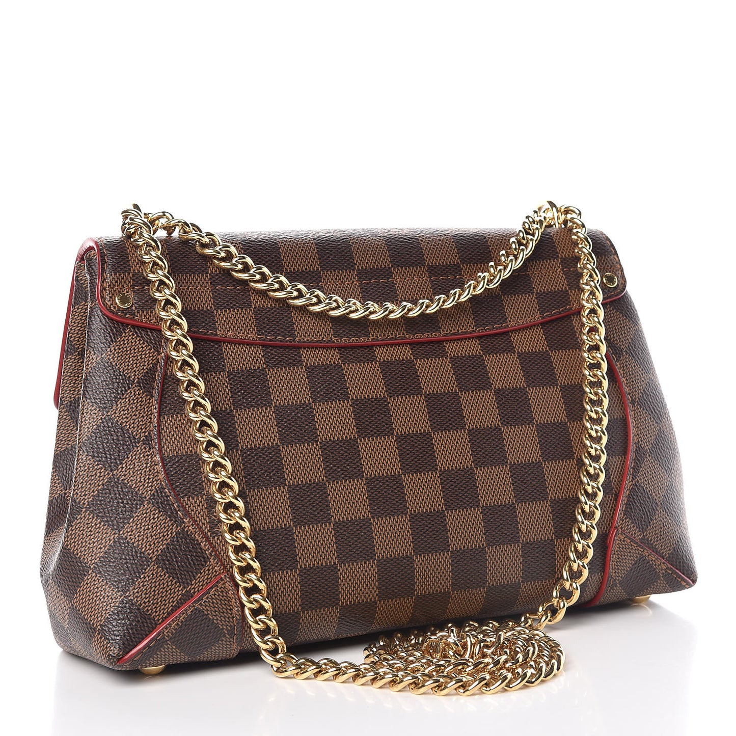 Damier Ebene Caissa Clutch Cherry