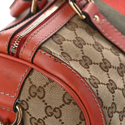 Gucci Monogram Vintage Web Medium Boston Pink 13 of 15