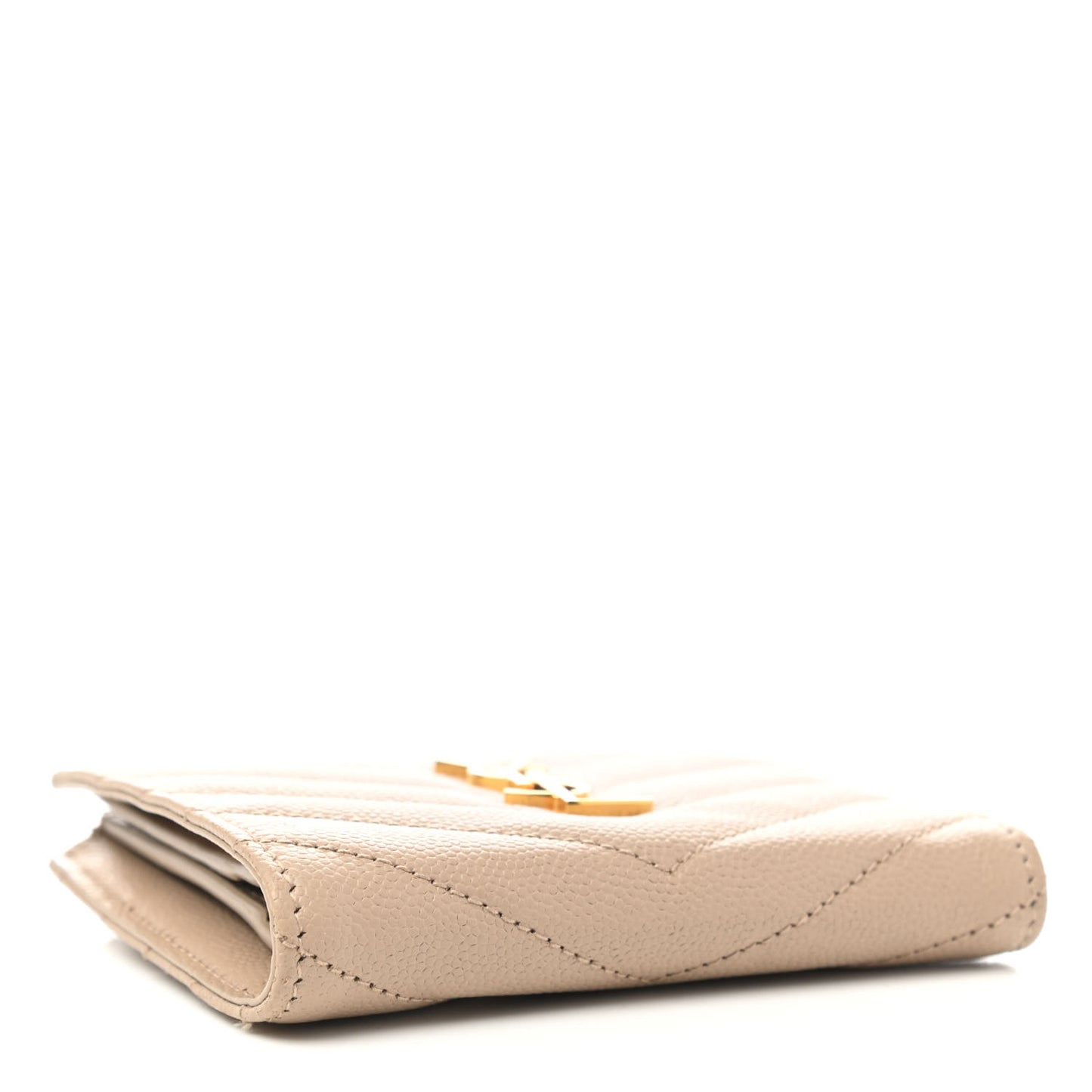 Grain De Poudre Matelasse Chevron Monogram Zipped Card Case Nude Powder