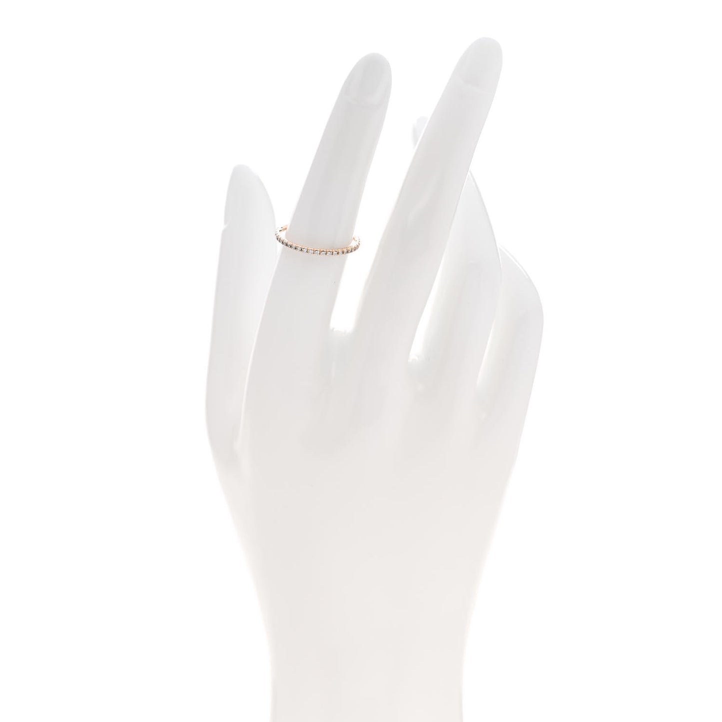 18K Rose Gold Diamond Metro Band Ring 51 5.75