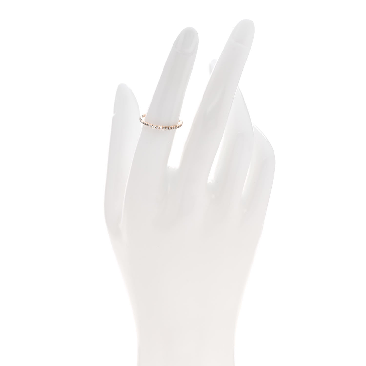 Tiffany 18K Rose Gold Diamond Metro Band Ring 51 5.75 2 of 4