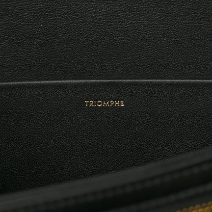 Celine Shiny Calfskin Medium Triomphe Black 6 of 11