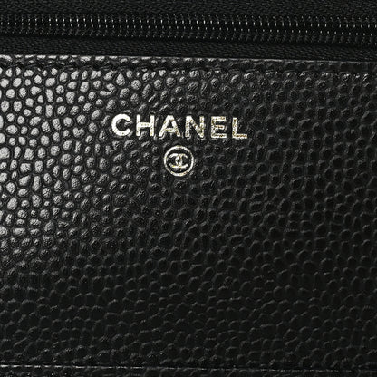 Chanel Caviar Quilted CC Turnlock Wallet On Chain Black 6 of 12