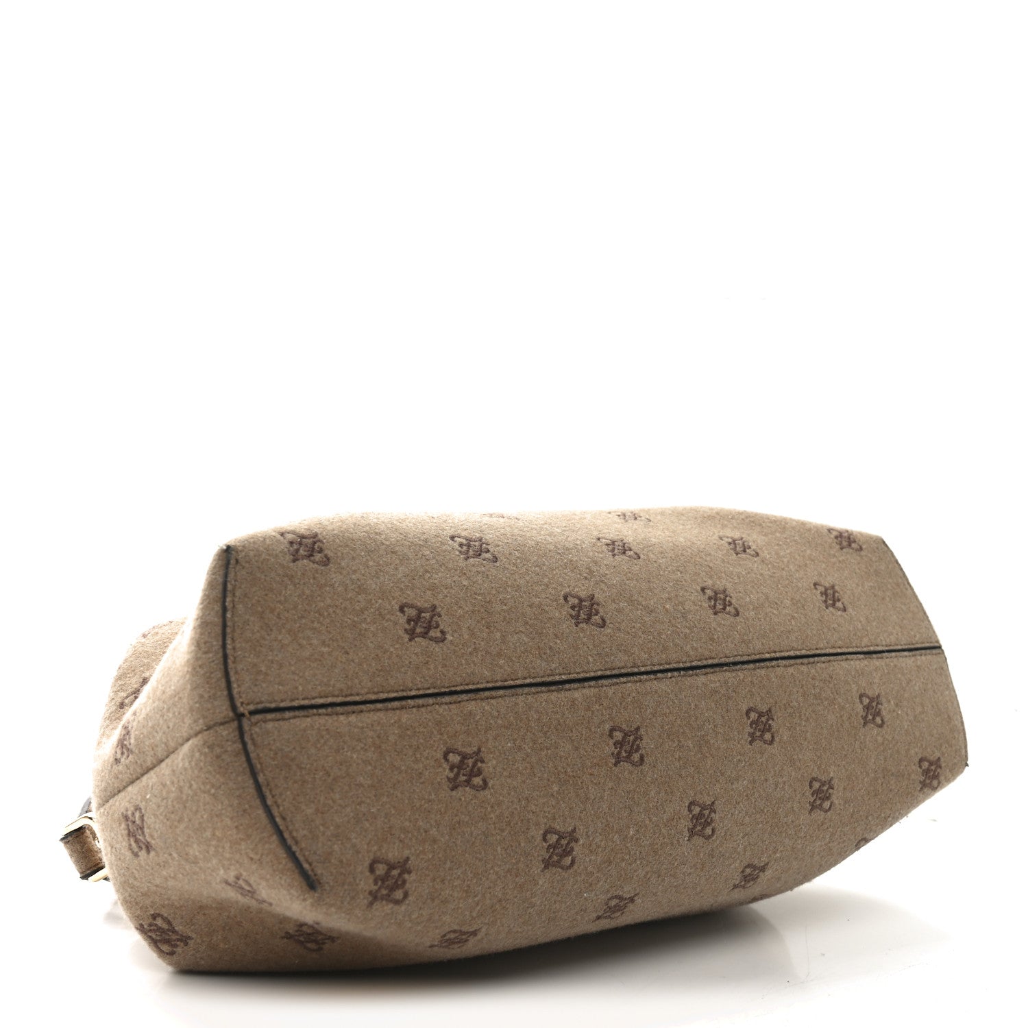 Fendi Flannel Karligraphy Embroidered Medium Fendi First Camel 4 of 10