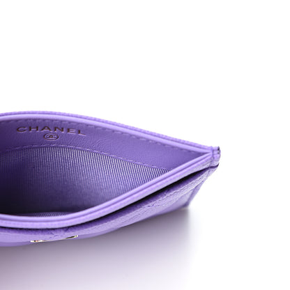 Chanel Caviar Quilted Card Holder Purple 6 of 9