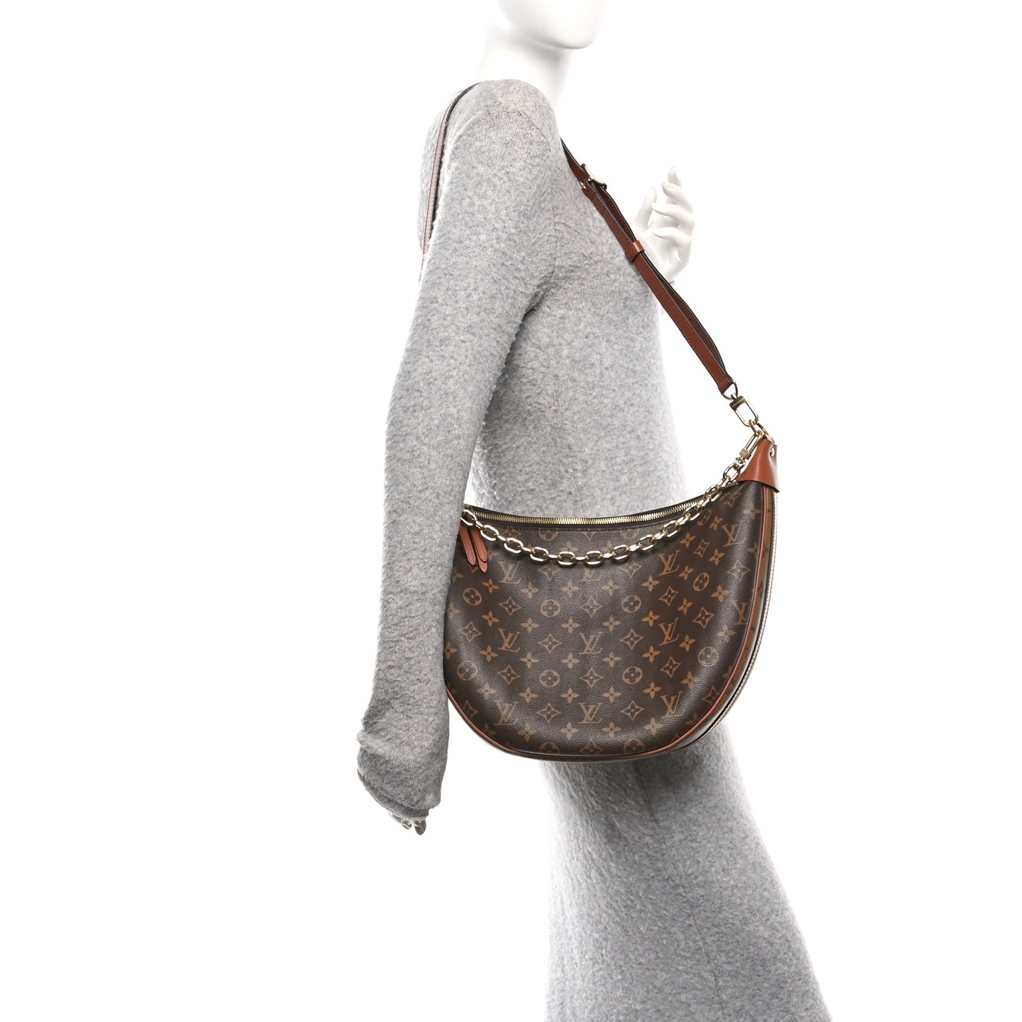 Reverse Monogram Loop Hobo