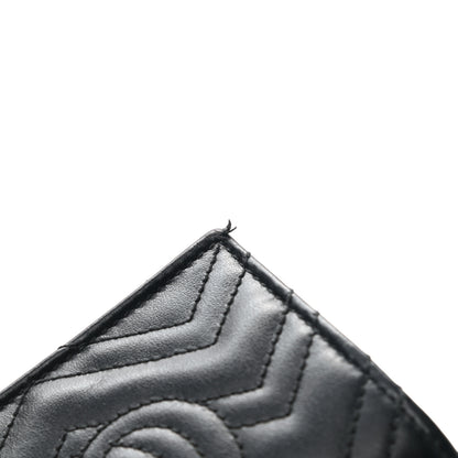 Gucci Calfskin Matelasse GG Marmont Mini Wallet On Chain Black 7 of 7