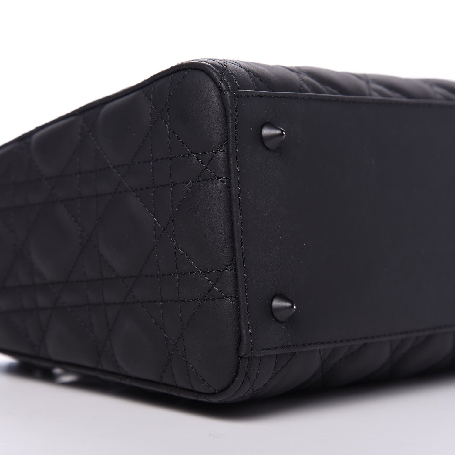 Christian Dior Ultra Matte Calfskin Cannage Medium Lady Dior Black 8 of 11