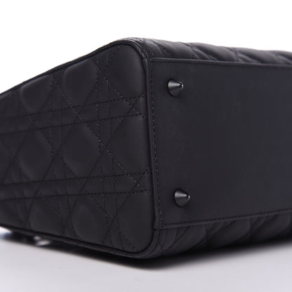 Christian Dior Ultra Matte Calfskin Cannage Medium Lady Dior Black 8 of 11