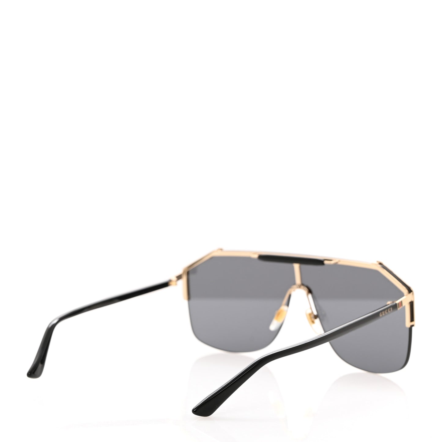 Metal Rimless Square Sunglasses GG0291S Black Gold