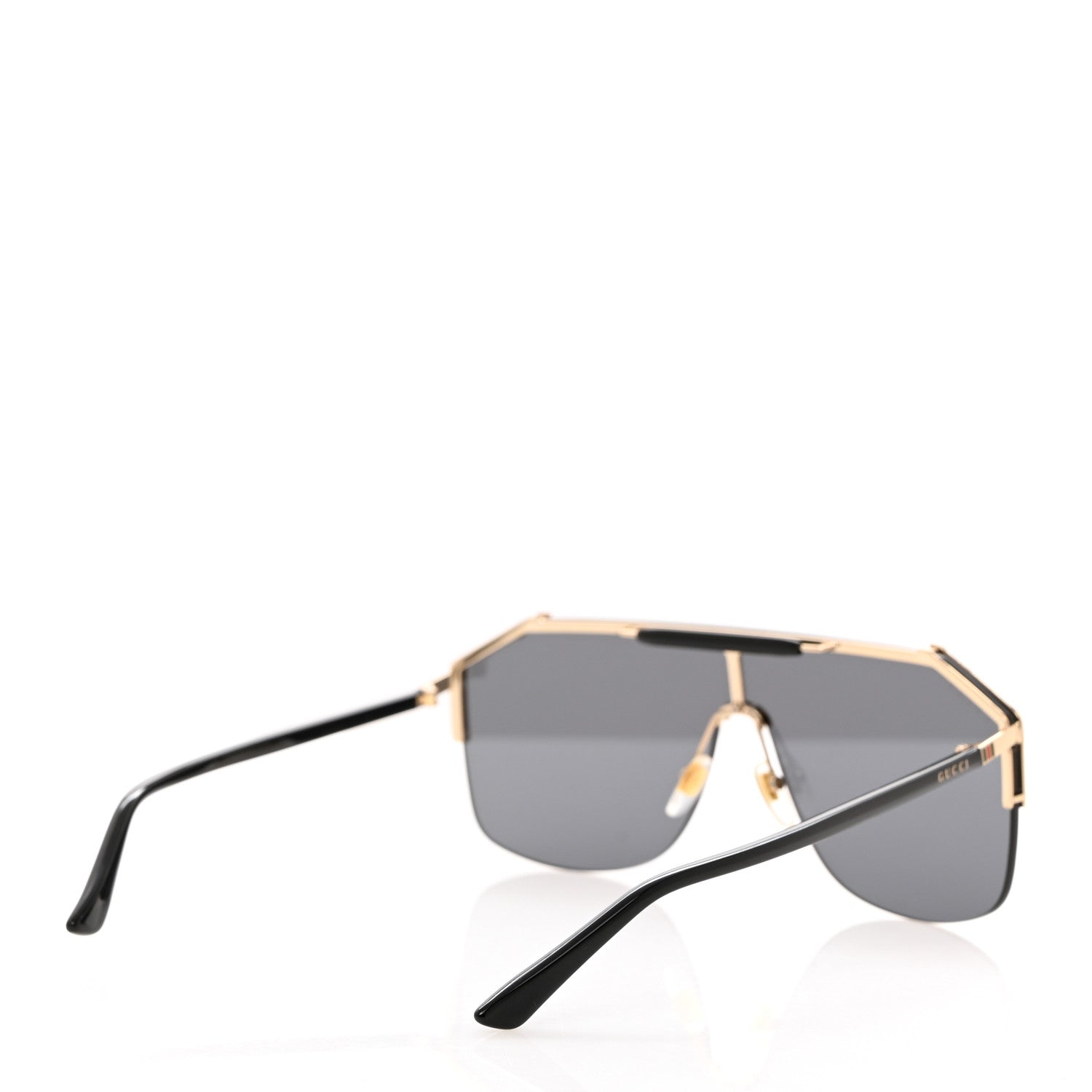 Gucci Metal Rimless Square Sunglasses GG0291S Black Gold 4 of 9