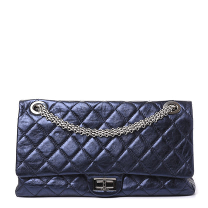 Chanel Metallic Aged Calfskin Quilted 2.55 Reissue 228 Flap Blue 1 of 11