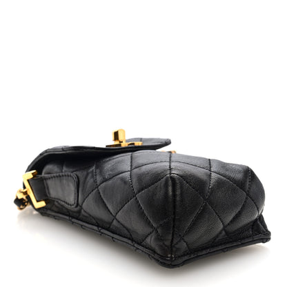 Chanel Lambskin Quilted Phone Holder Black 4 of 9