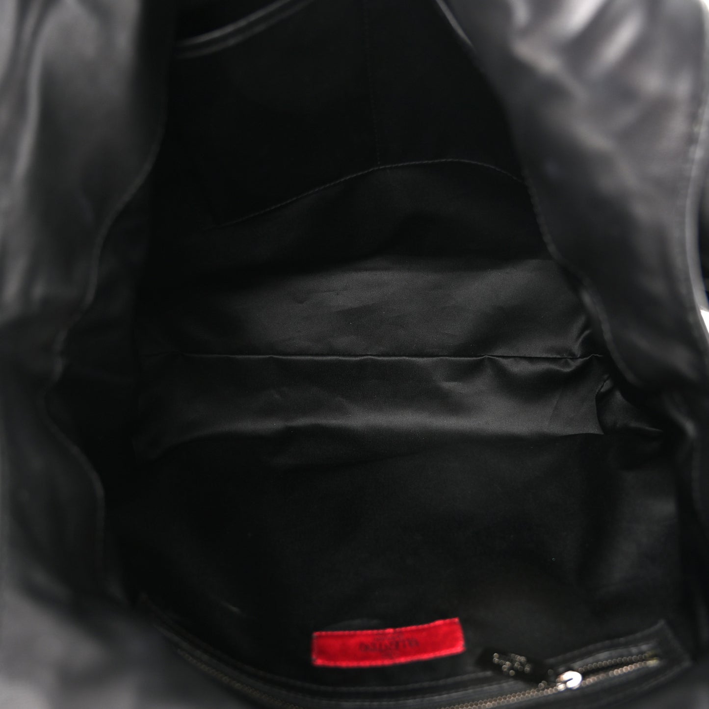 Nappa Ruffled Hobo Black