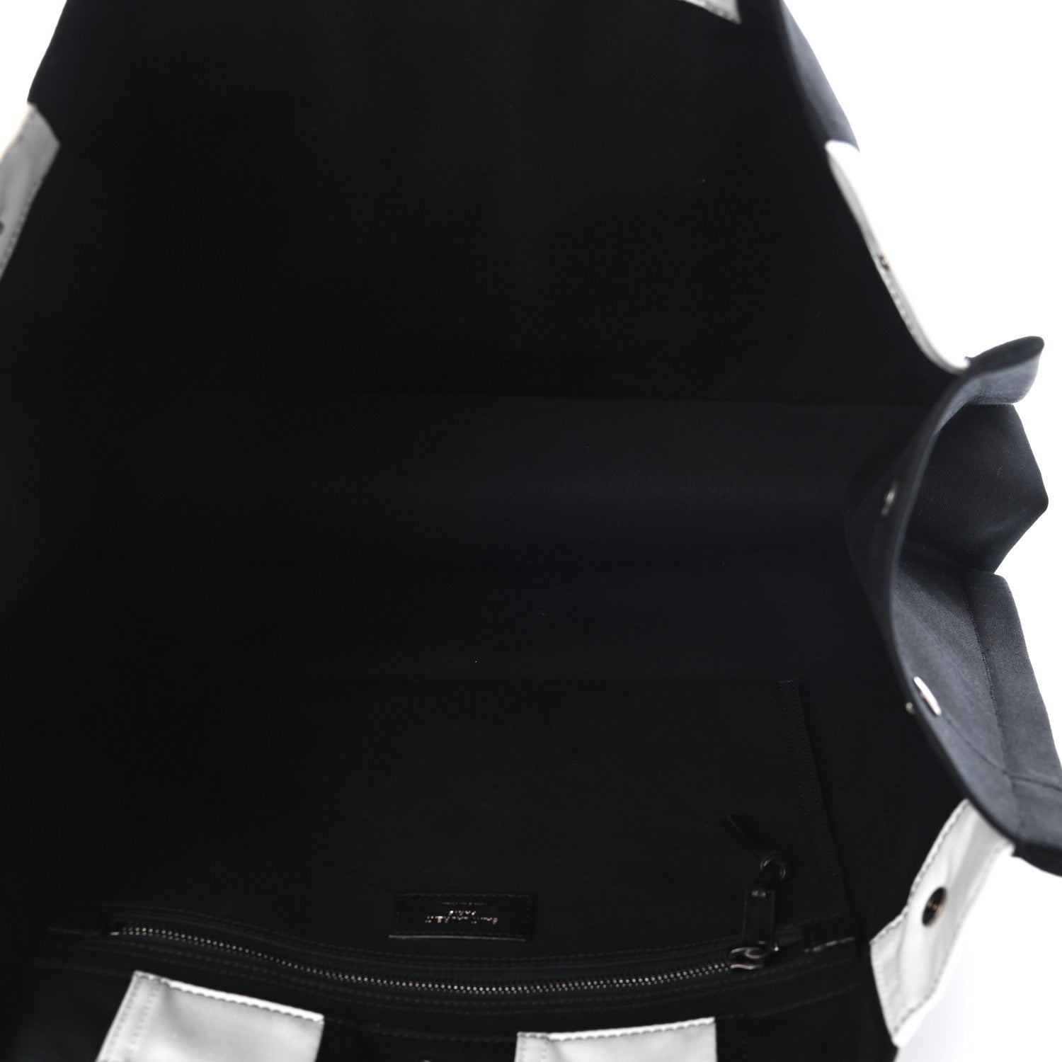Saint Laurent Canvas Noe Striped Tote Black White 5 of 9