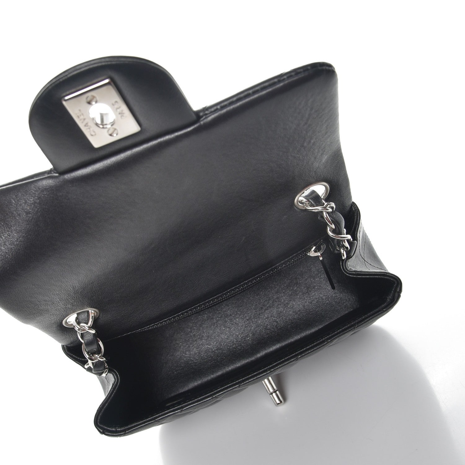 Chanel Lambskin Quilted Mini Square Flap Black 5 of 7