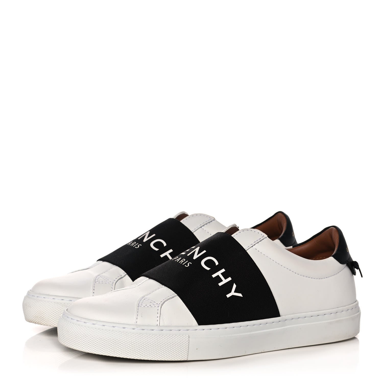 Givenchy Calfskin Band Logo Womens Urban Street Sneakers 36 White Black 3 of 10