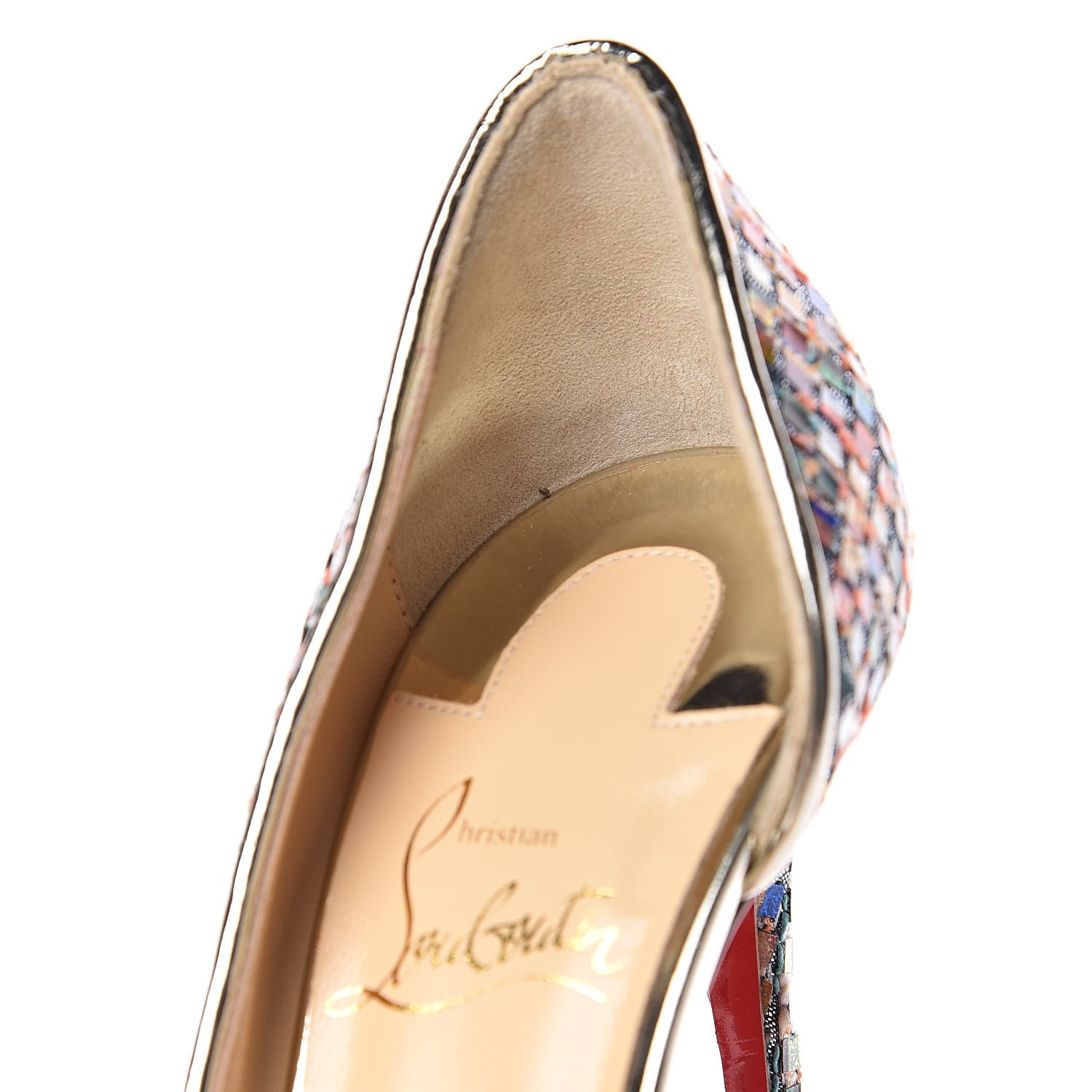 Christian Louboutin Tresse Vitraux Specchio Iriza 100 Pumps 36 Multicolor Silver 8 of 8
