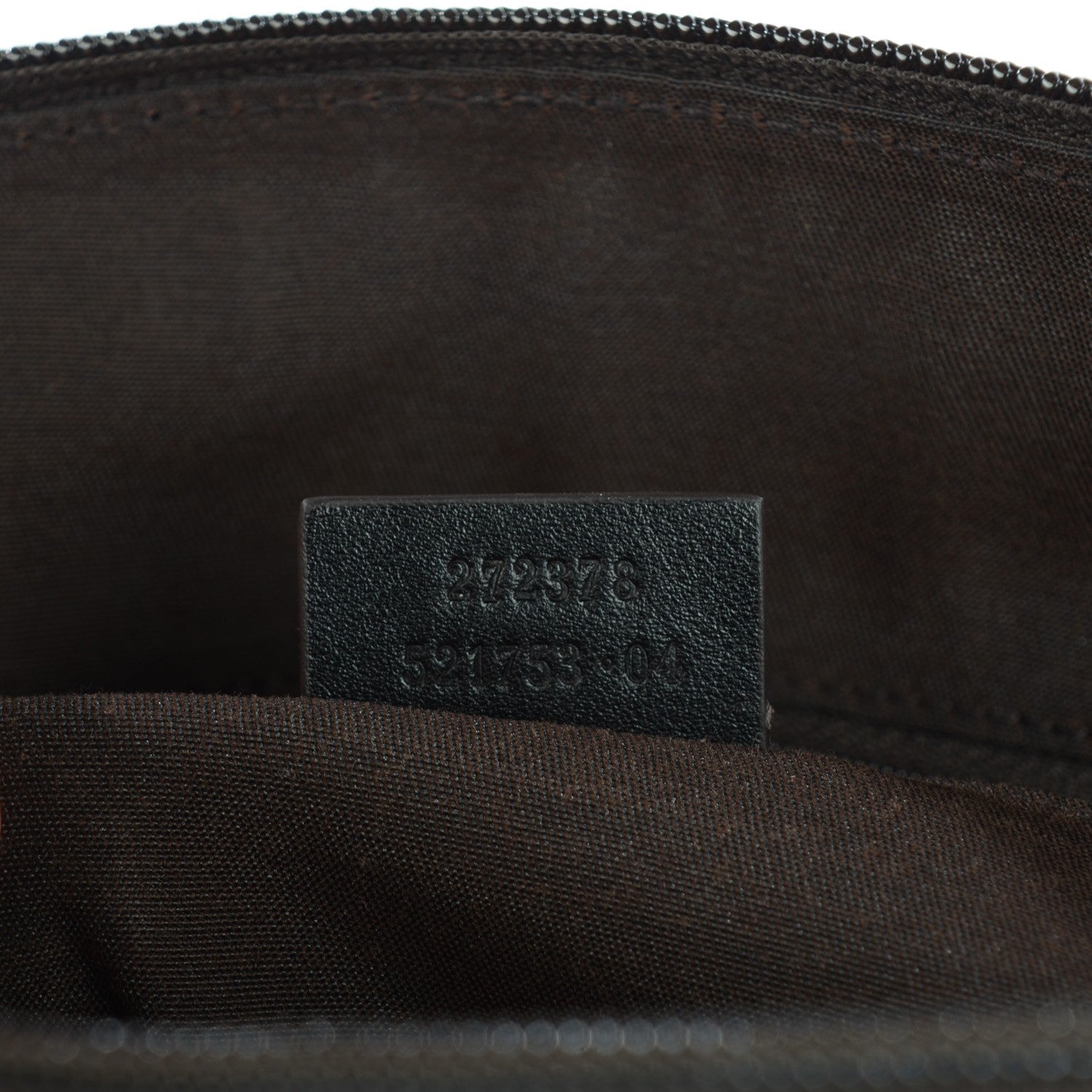 Gucci Monogram Trim Canvas Large Bowler Dark Brown 6 of 7