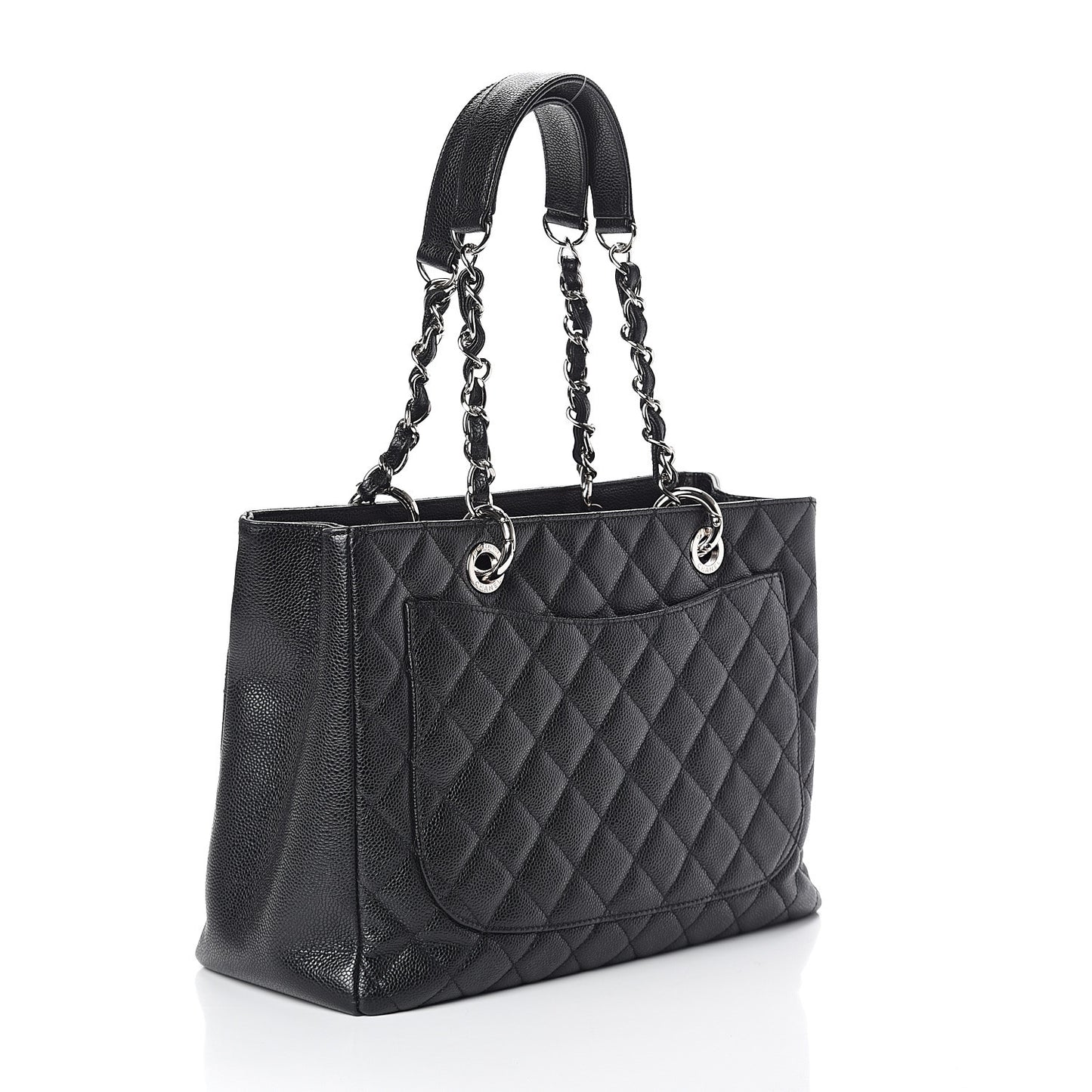 Caviar Quilted Grand Shopping Tote GST Black