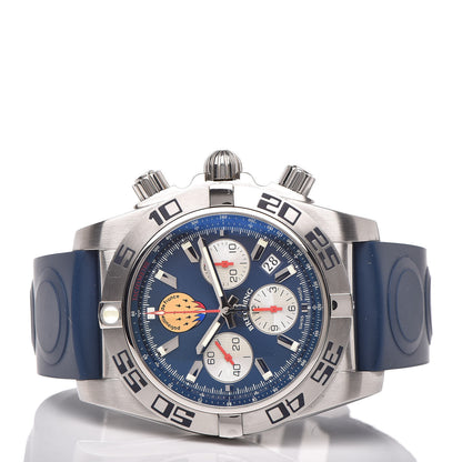 Breitling Stainless Steel Rubber 44mm Chronomat Patrouille De France Automatic Watch Blue AB0110 3 of 6
