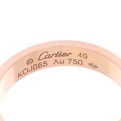 Cartier 18K Pink Gold 3.5mm LOVE Wedding Band Ring 49 4.75 4 of 5