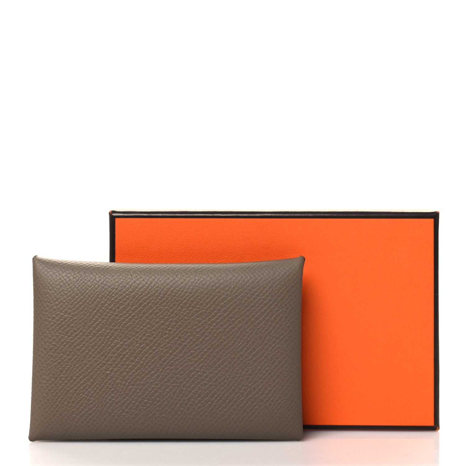 Hermes Epsom Calvi Card Case Etoupe 10 of 10